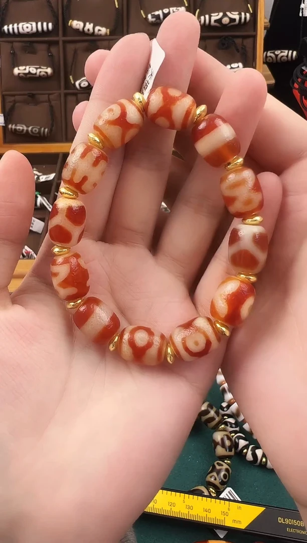 玛瑙/玉髓（覆膜）颈饰合金36.（微瑕）