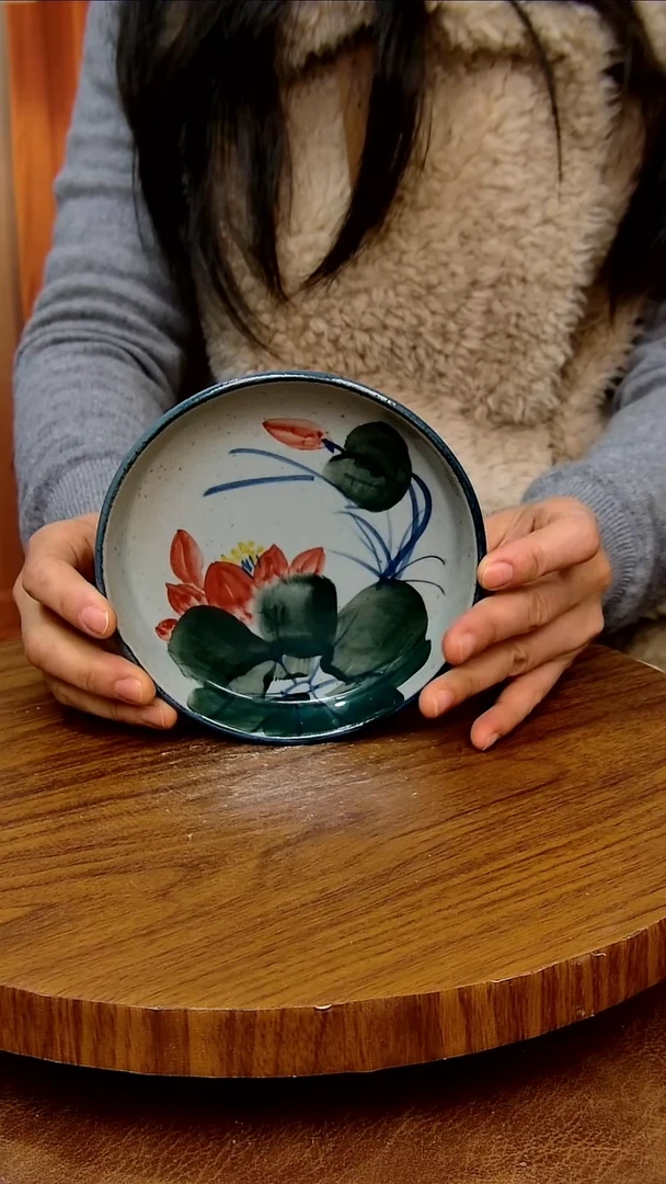 杯子陶景德镇手工手绘釉下彩陶瓷 ，冰裂釉