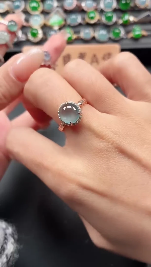 银S925镶嵌戒指翡翠1111