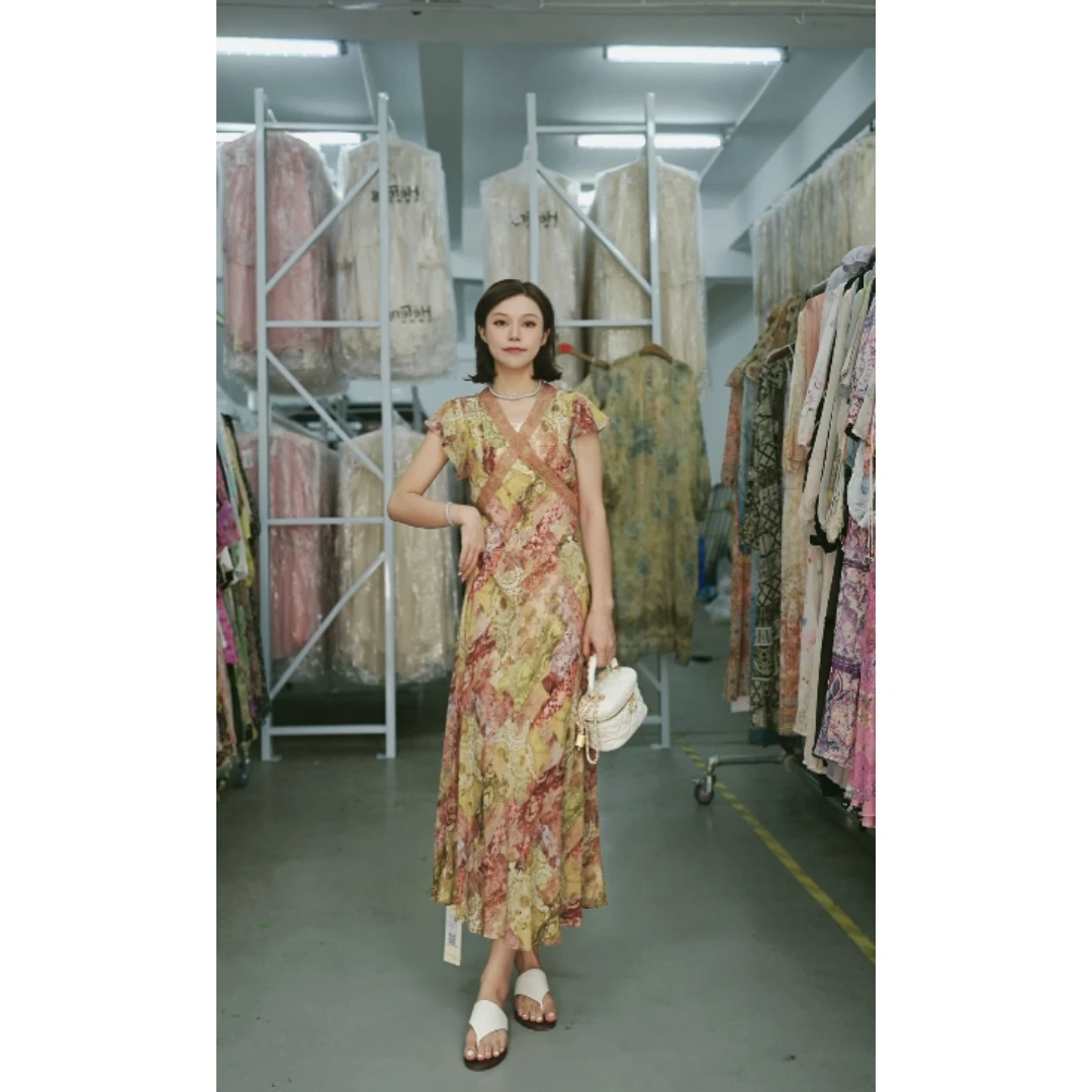 新【Qian倩-】重磅100桑蚕丝连衣裙HFCFDM-002