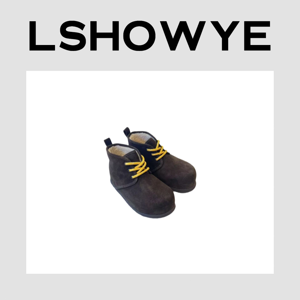LSHOWYE  新款百搭加绒保暖磨砂短靴  1933-6SHI