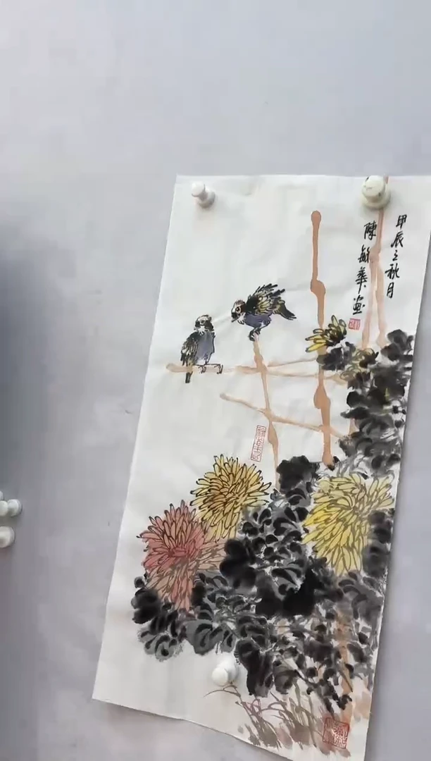 【闪购商品】折扇1花鸟画作品福利福利