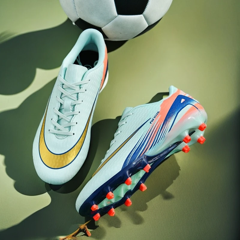 C罗新款足球鞋刺客男女FG钉TF钉中小学儿童成人低帮防滑人造草地