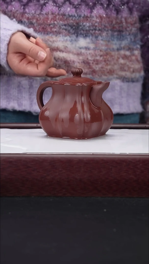 茶壶紫砂17 古陶坊 底槽青 锦囊酒壶