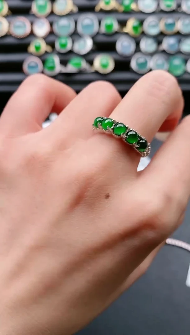 【闪购商品】翡翠戒指银S925镶嵌1111