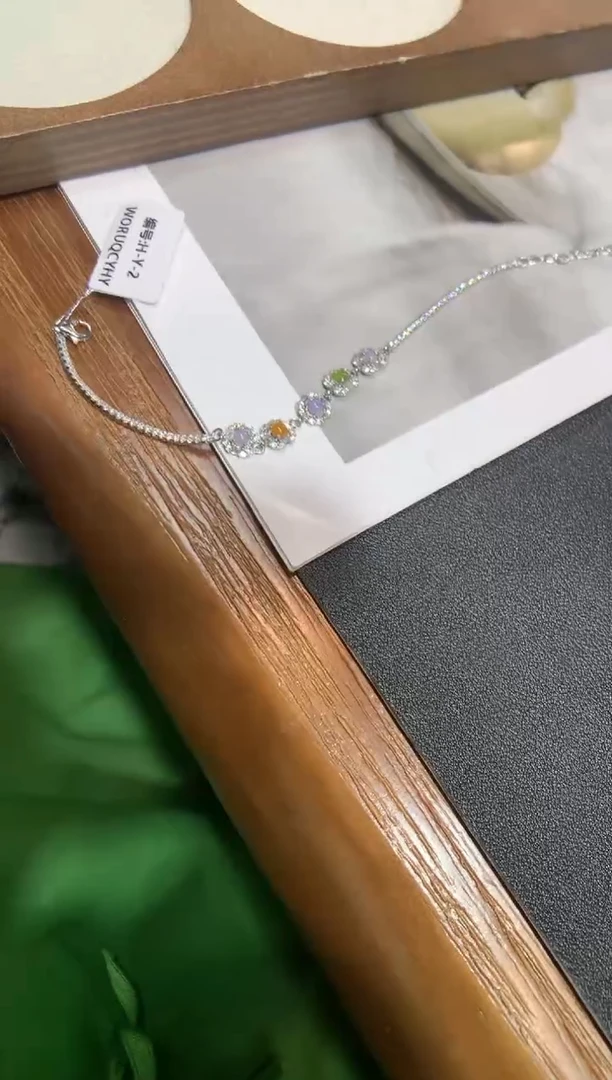 银S925镶嵌手链翡翠手链