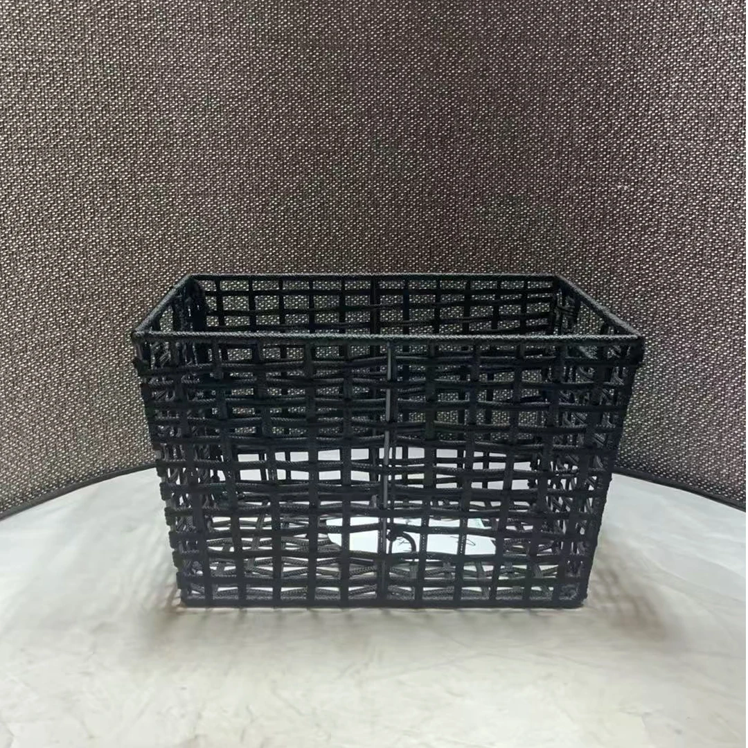 3728瑕疵款 长33宽24高20cm 绳编家用收纳筐桌面简约创意储物篮子