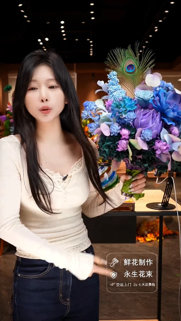 手工艺品琉璃手工花器花束空运包邮送货上门-以图片为准