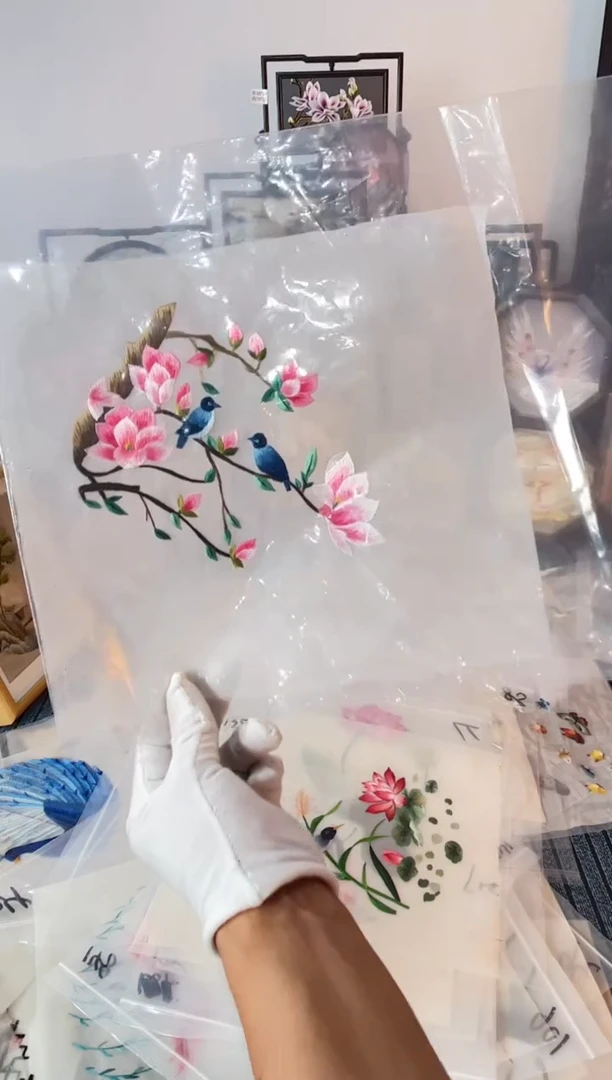织绣纯手工苏绣双面绣绣布84