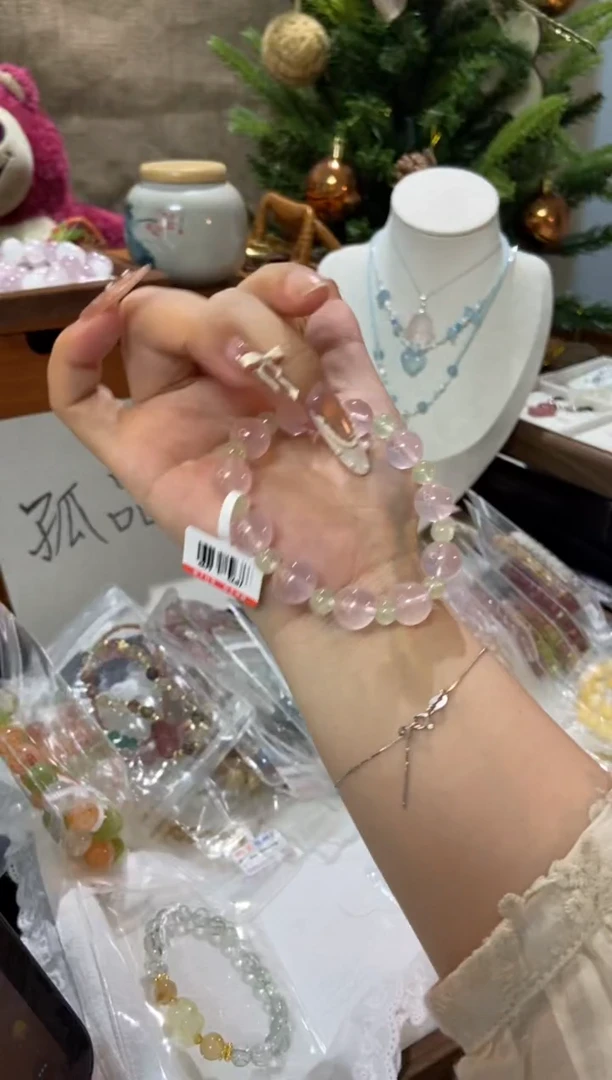 水晶手串未镶嵌孤品捡漏均匀瑕疵介意勿拍