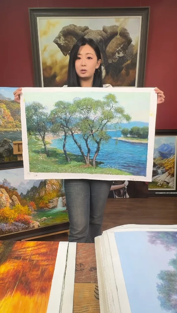 油画【45号】约50*70cm丨朝鲜原创纯手绘孤品油画丨顺丰包邮