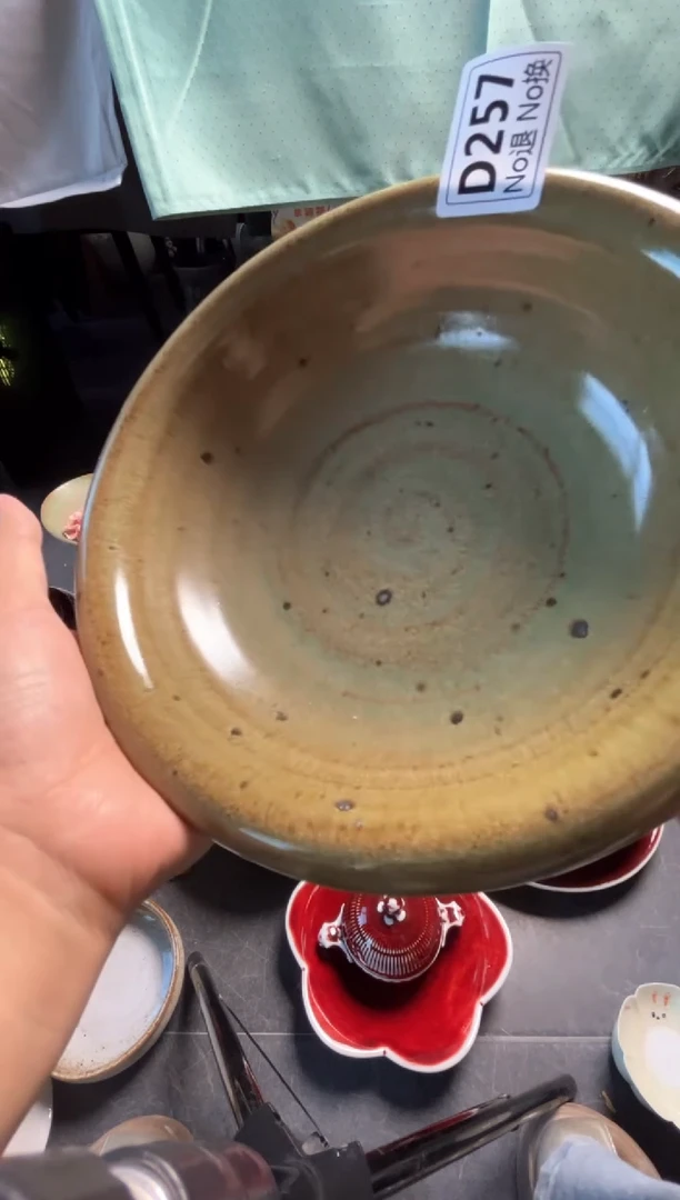 瓷片白*d257陶泥手工反边盘