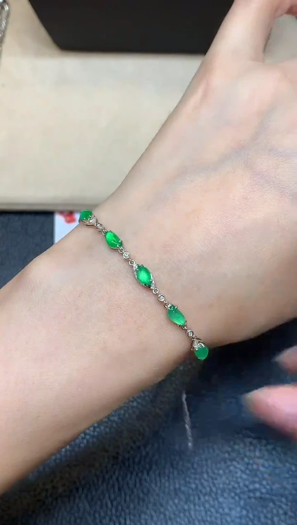 18K金镶嵌手链翡翠【无鉴赏期】随形【无服务费