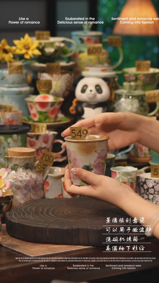 陶瓷景德镇高温釉下彩手工手绘款式