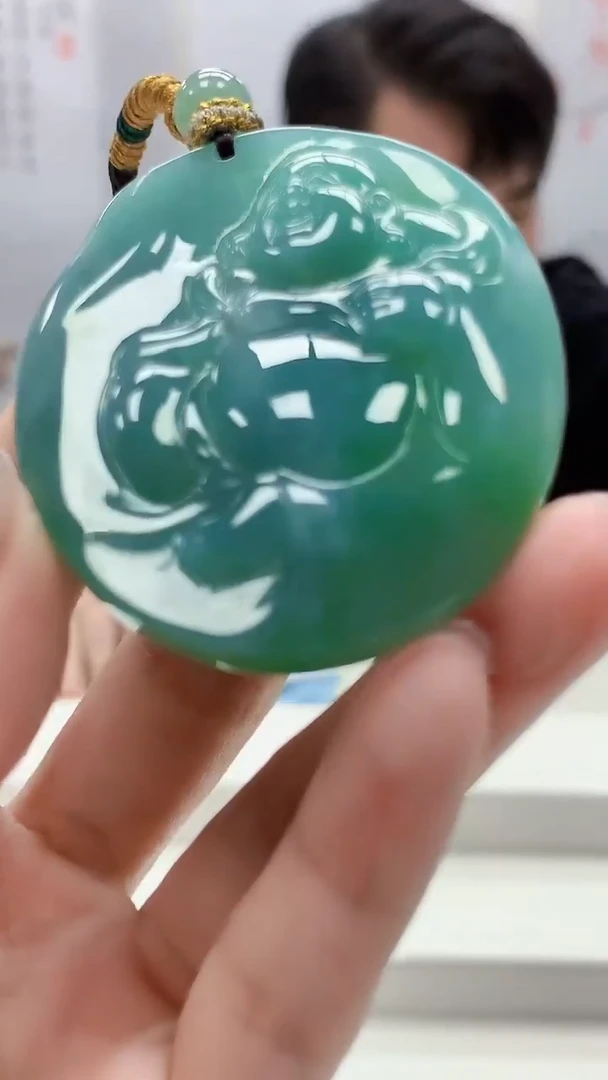 定制翡翠未镶嵌5060lr-毛货挂件19