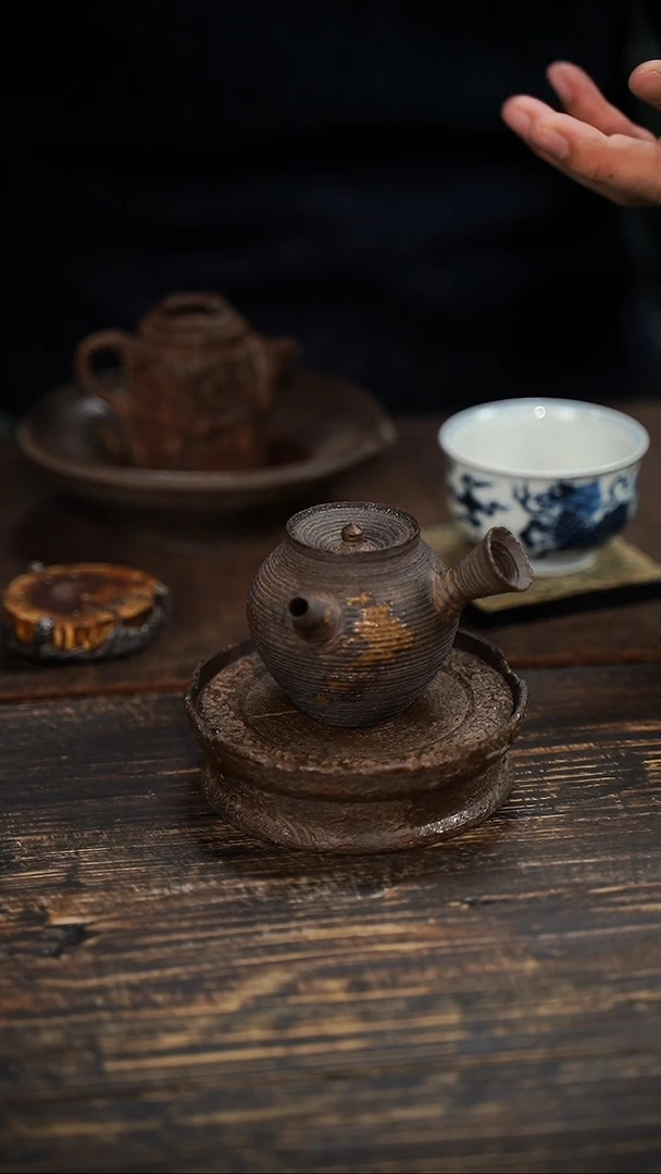 全手工制作 南蛮 侧把壶