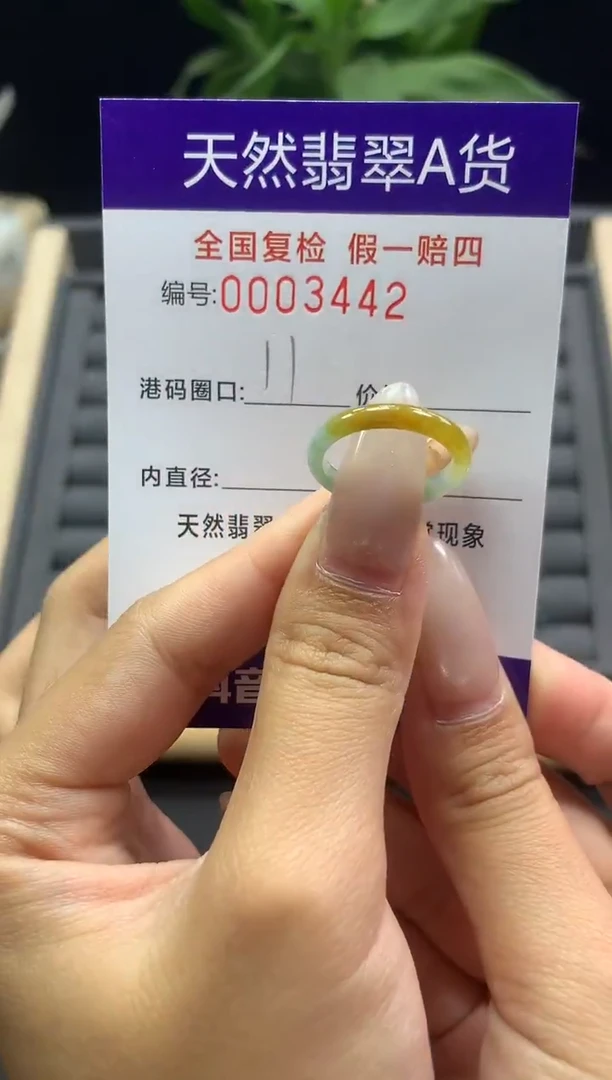 未镶嵌戒指翡翠天然  3442