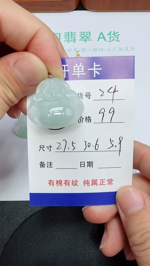 吊坠(赠链)未镶嵌翡翠24