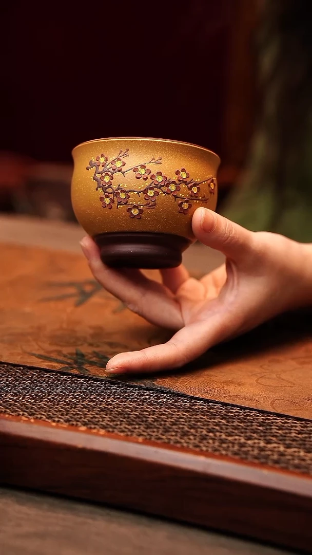 茶杯紫砂宜兴原矿紫砂 全手工制作