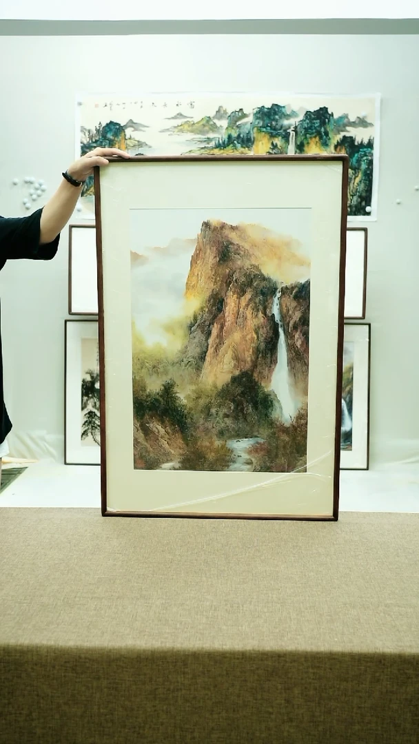 国画92*62徐正道手绘山水带框