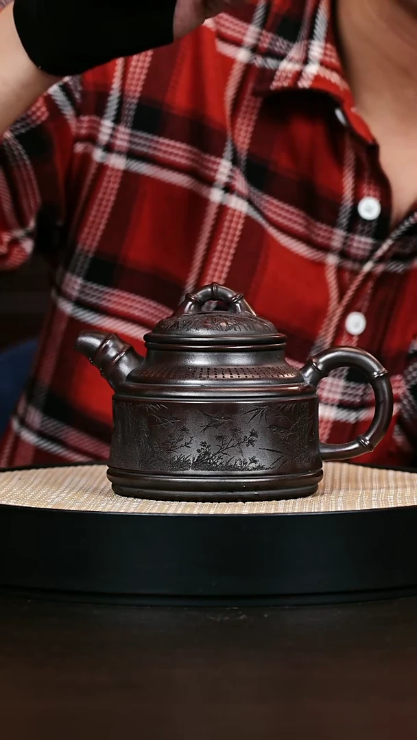 茶壶紫砂黑心砂大升竹鼎 500cc