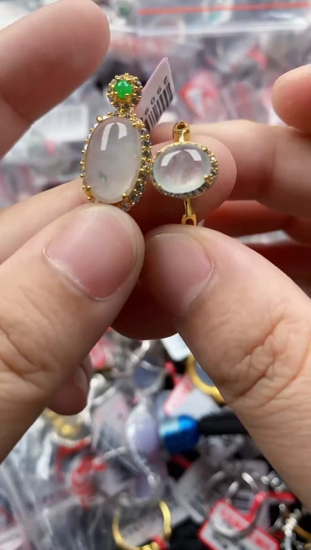 银S925镶嵌戒指翡翠111      4