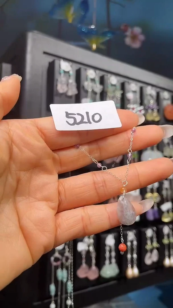 银S925镶嵌耳饰紫晶喜欢拍