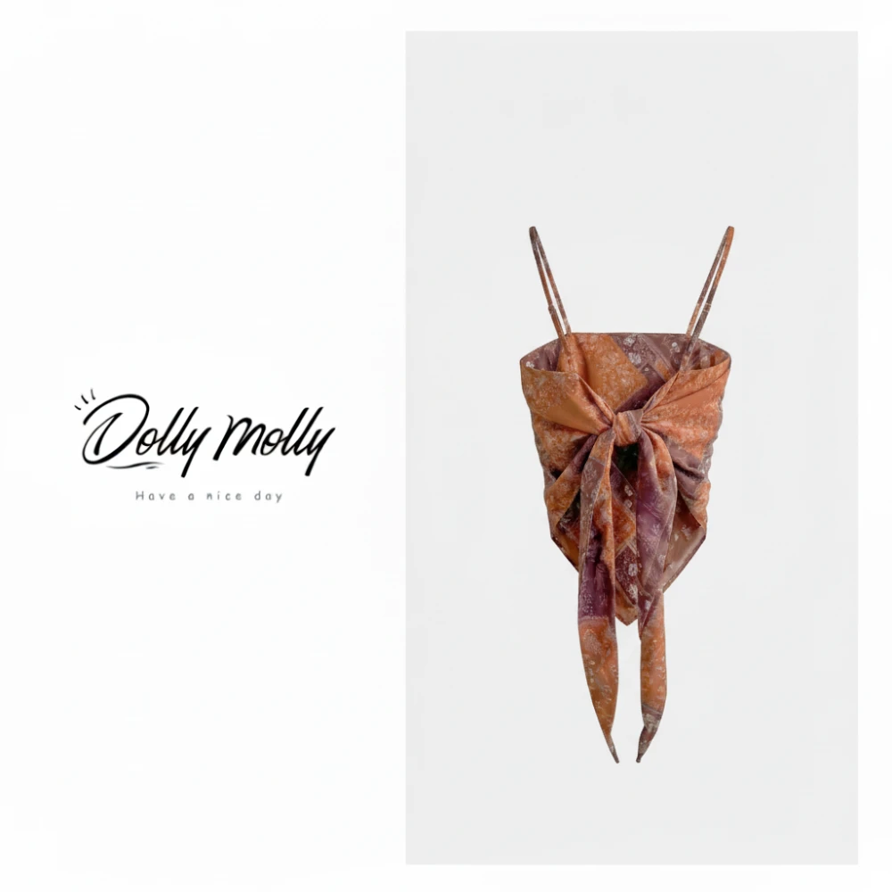 DOLLY&MOLLY拼花波西米亚美拉德肚兜吊带背心夏季民族风情小众368