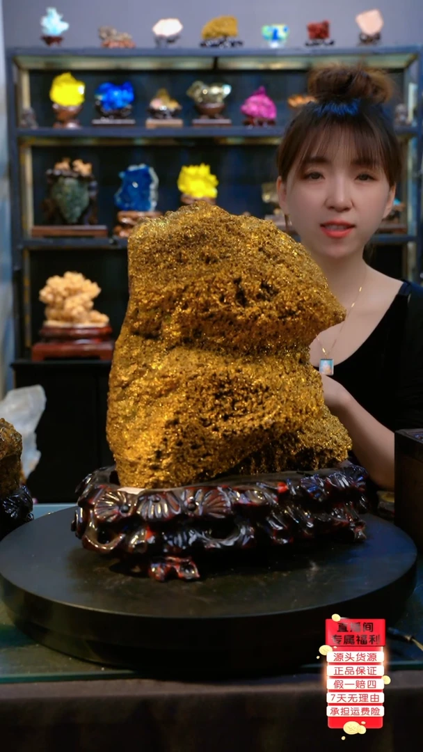 石材精品斑铜矿，矿物晶体摆件