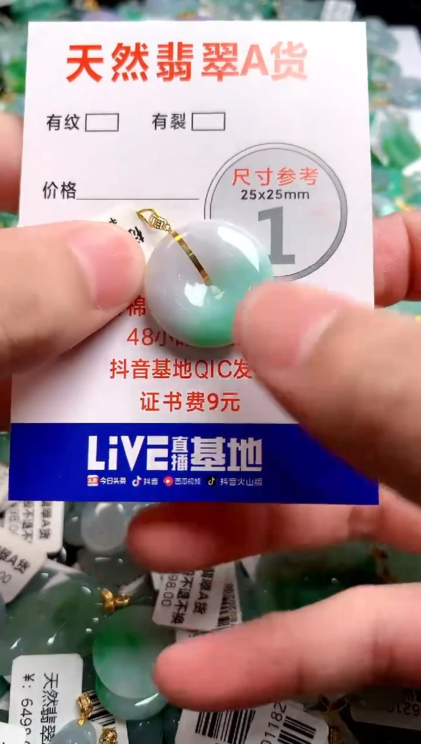 翡翠18K金镶嵌颈饰1051148026