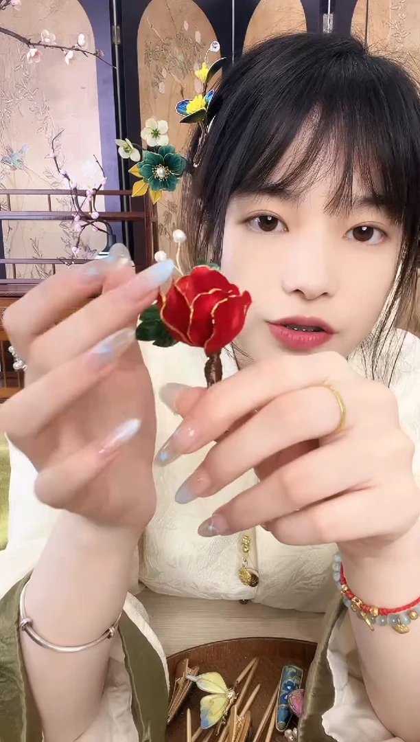 刺绣古典头饰步摇女清新发簪原创设计简约饰品民族风可爱