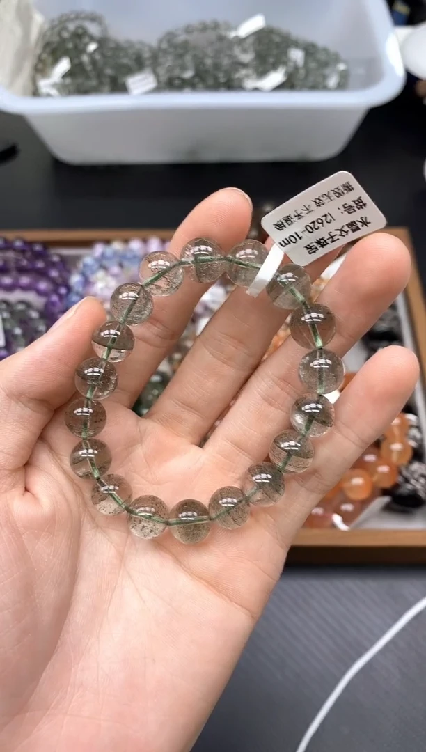未镶嵌手串水晶27绿幽灵10mm