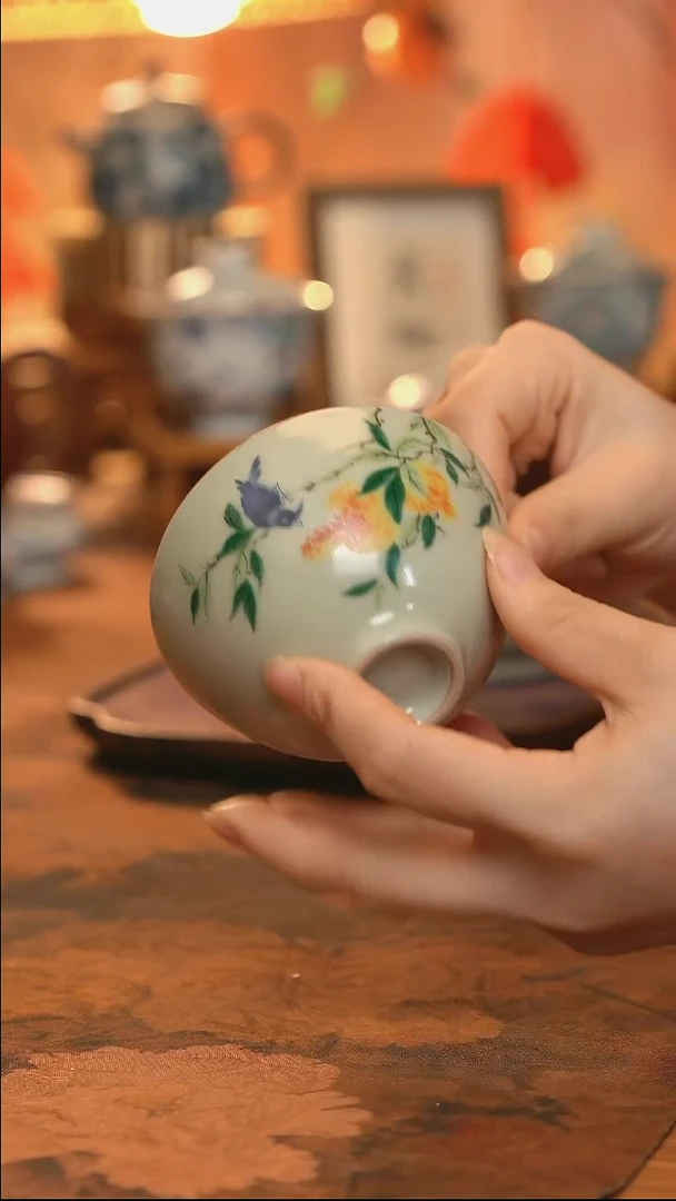 石榴花大杯子两个