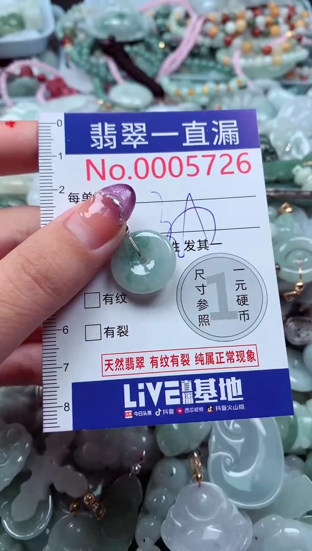 翡翠未镶嵌吊坠(不含链)5726