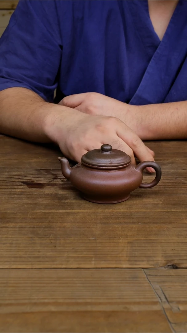 茶壶紫砂虚扁带3杯