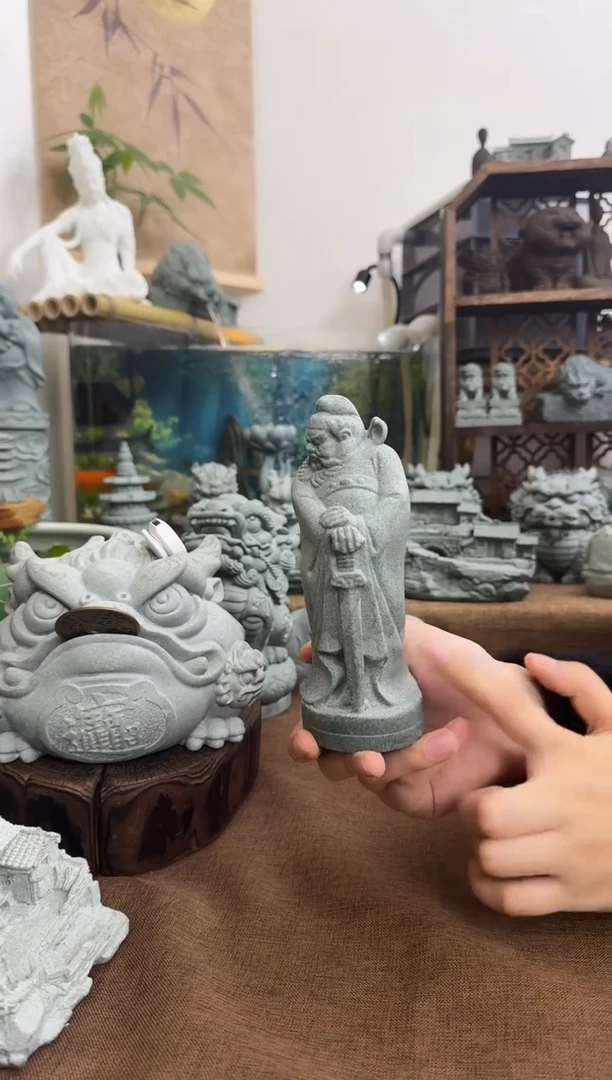 石材青砂石天师钟馗