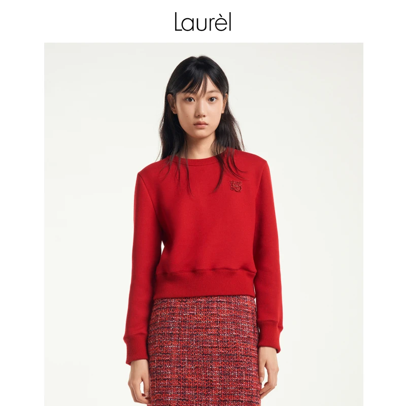 【粉丝专享】Laurel新款休闲运动卫衣长袖上衣女LWL351Z00200
