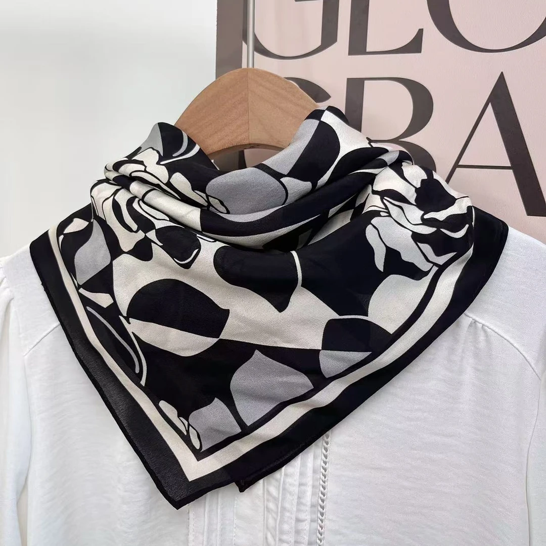 77专属 (65真丝双绉 经典赫本) 100桑蚕丝12姆米65x65cm 丝巾围巾