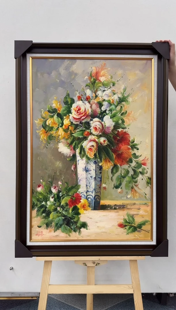 国画王东圃-油画花作品