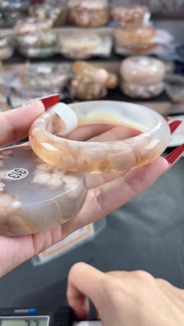 未镶嵌手镯石英质玉58（赠品镯心 天然不保证完美）