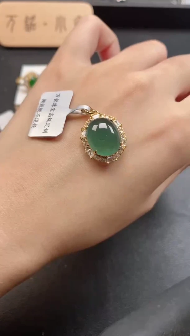 银S925镶嵌戒指翡翠51151