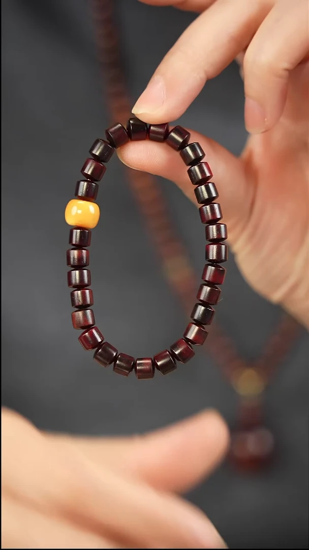 降真香手串/手链红降6x6桶珠单圈-399