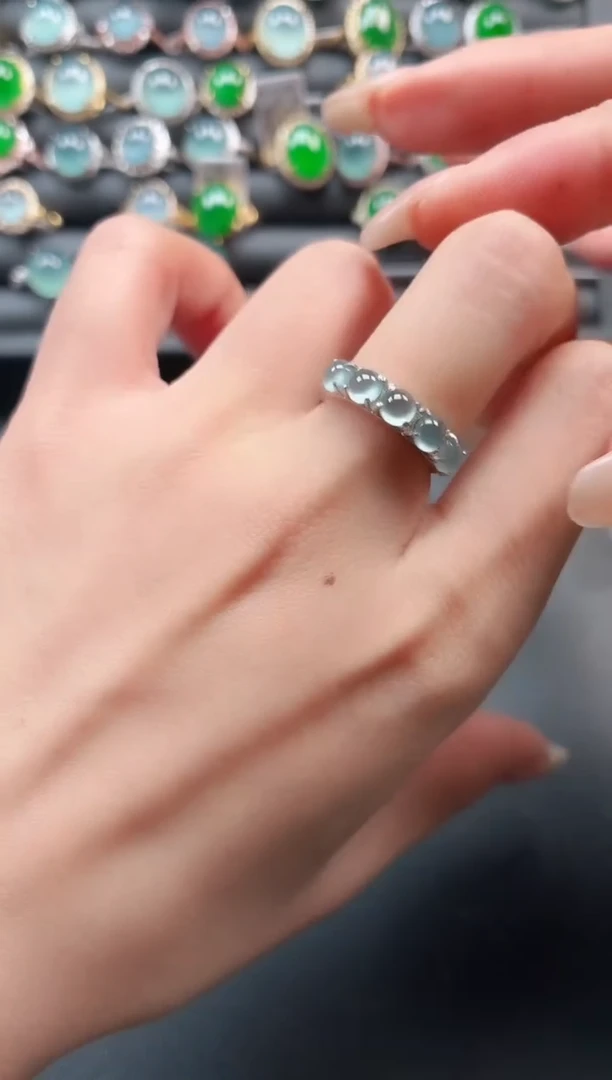 银S925镶嵌戒指翡翠11111