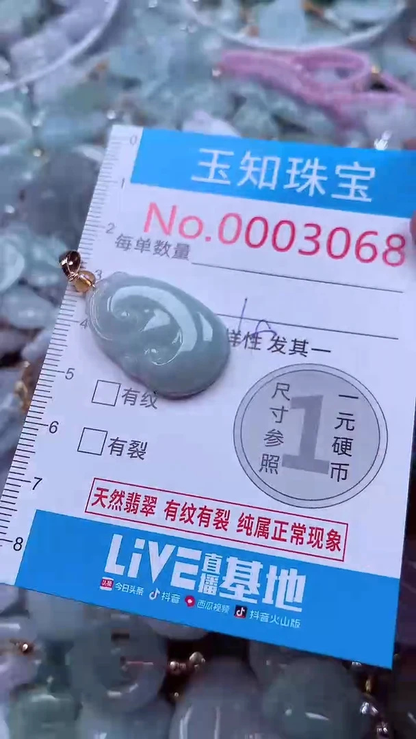 吊坠(不含链)未镶嵌翡翠3068