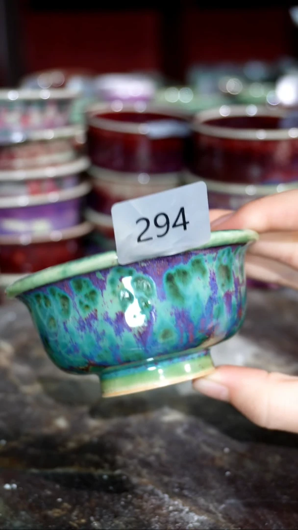摆件精品窑变钧瓷茶器