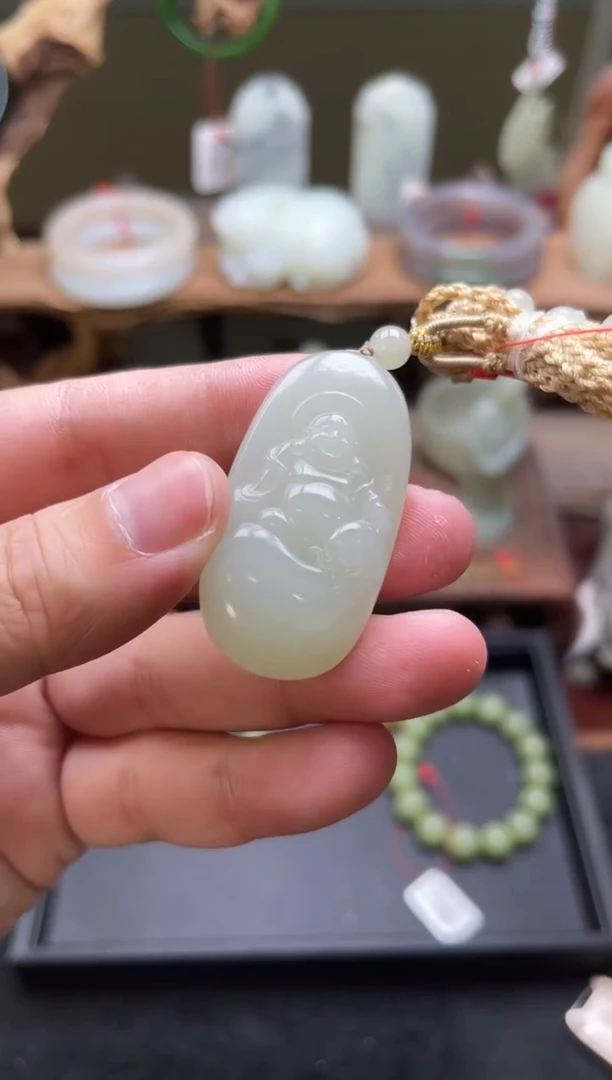 【闪购商品】和田玉未镶嵌吊坠且末迪克兰 逍遥佛 9007938