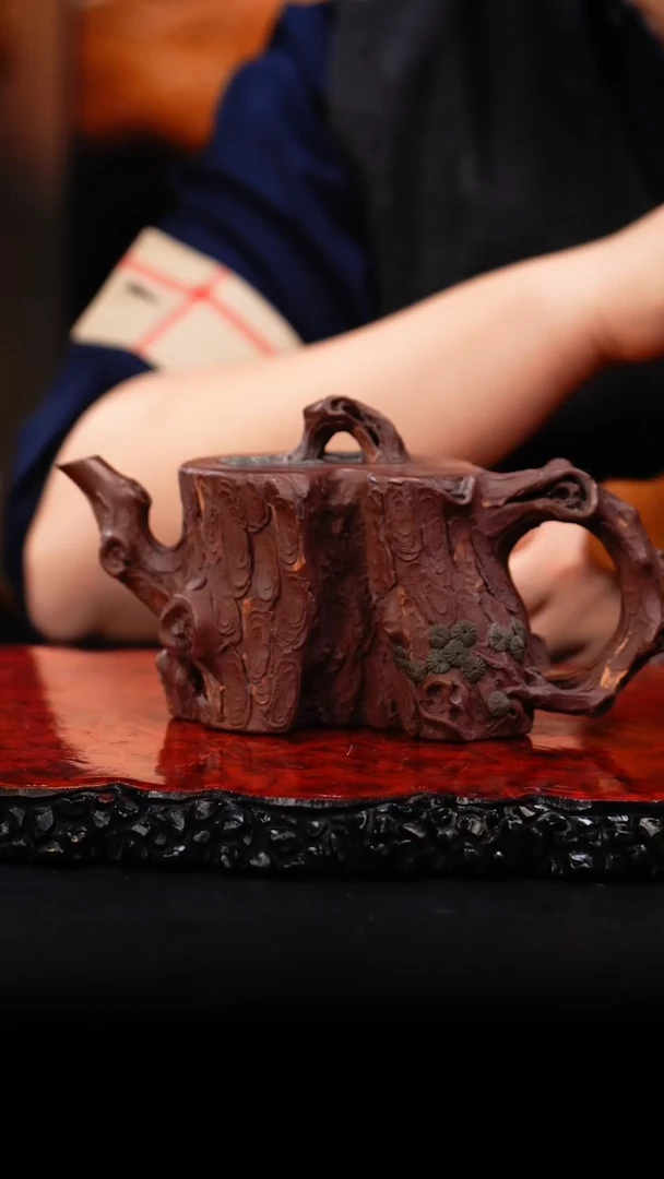 【闪购商品】紫砂茶壶20 松桩,WHJ,紫泥