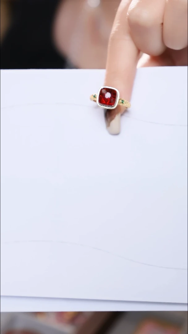 银S925镶嵌吊坠(不含链)血珀血珀戒指