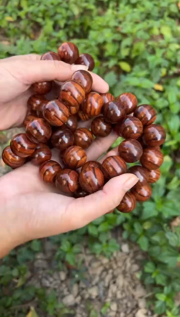 黄花梨/降香黄檀A003虎皮纹2.0圆珠手串138多样性发一