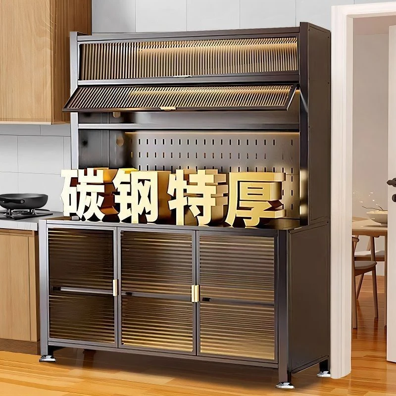 厨房置物架餐边储物柜落地多层烤箱微波炉锅电器多功能收纳橱柜子